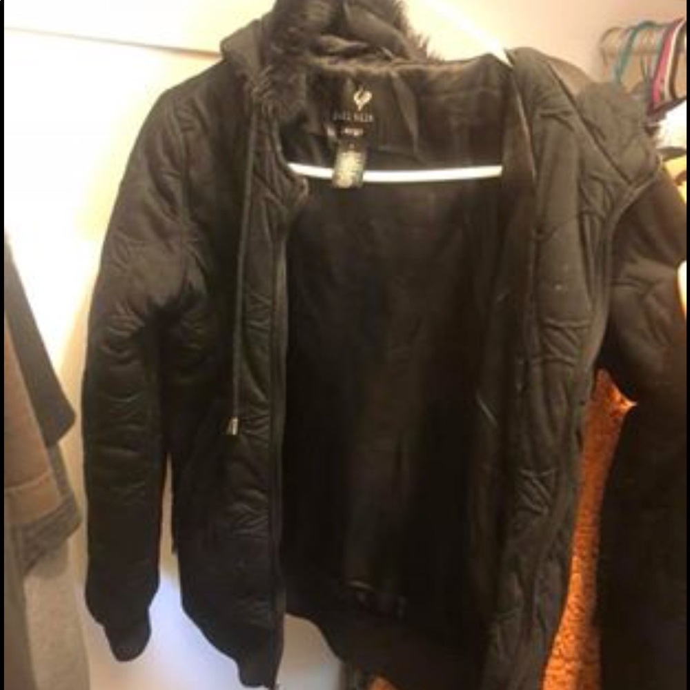 Black peacoat
